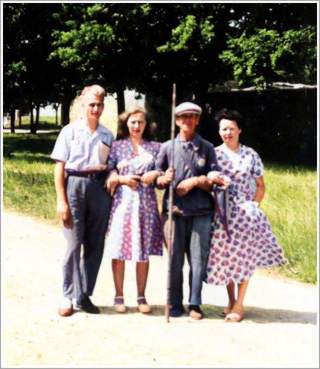 Mes grands-parents : Georges DEVILLERS, Marguerite et Charles MENOT, Berthe DEVILLERS