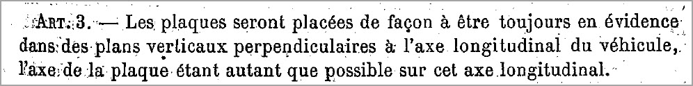 Plaque immatriculation