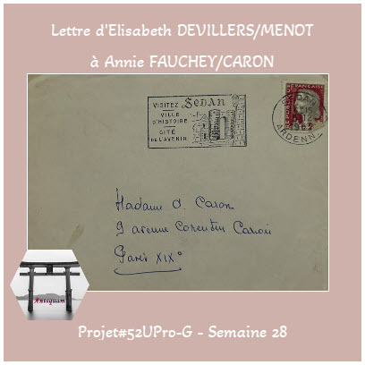 Semaine 28 Une enveloppe timbrée